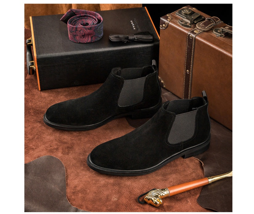 Men's Boots With Solid Color Light Sole And Cashmere - Nyaabs