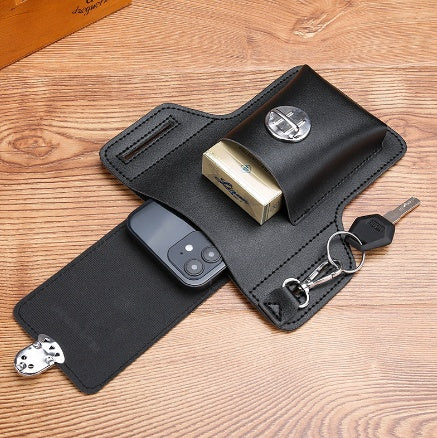 Cigarette Case Hanging Key Belt Waist Bag - Nyaabs