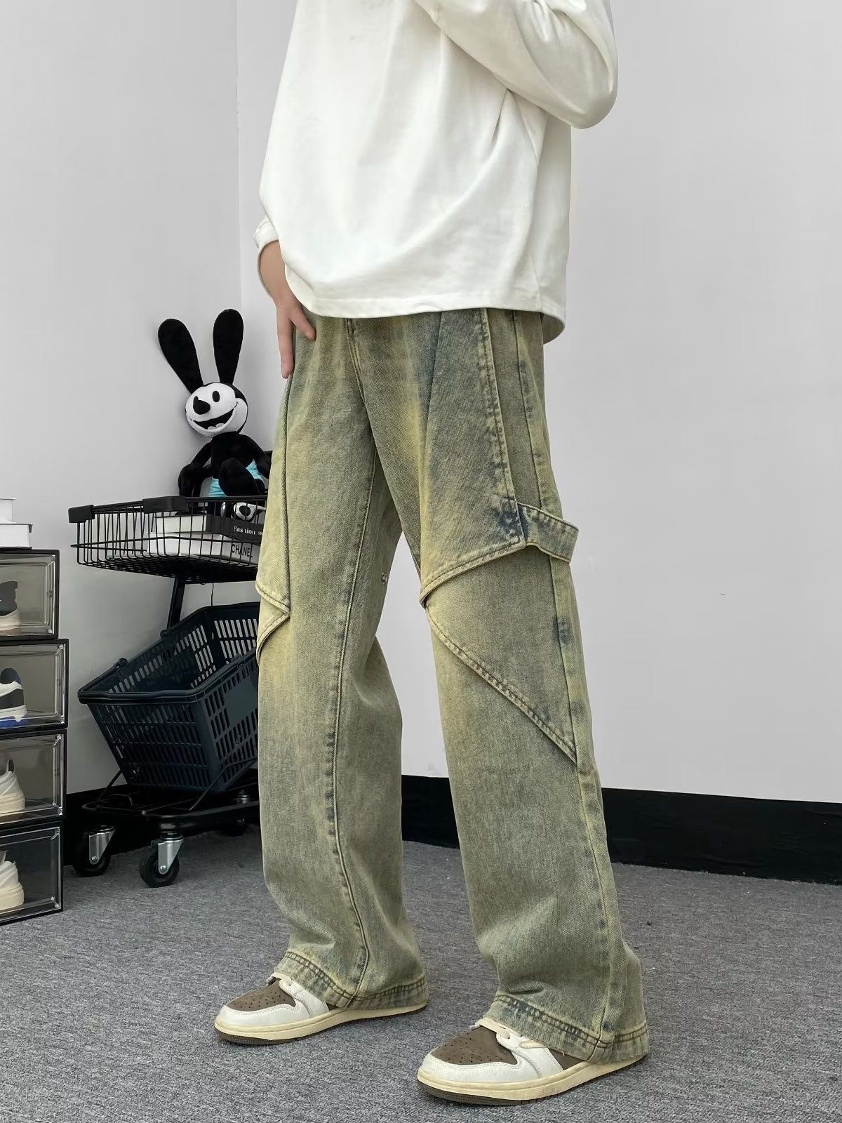 Men's Spring And Autumn Wide Leg Jeans - Nyaabs