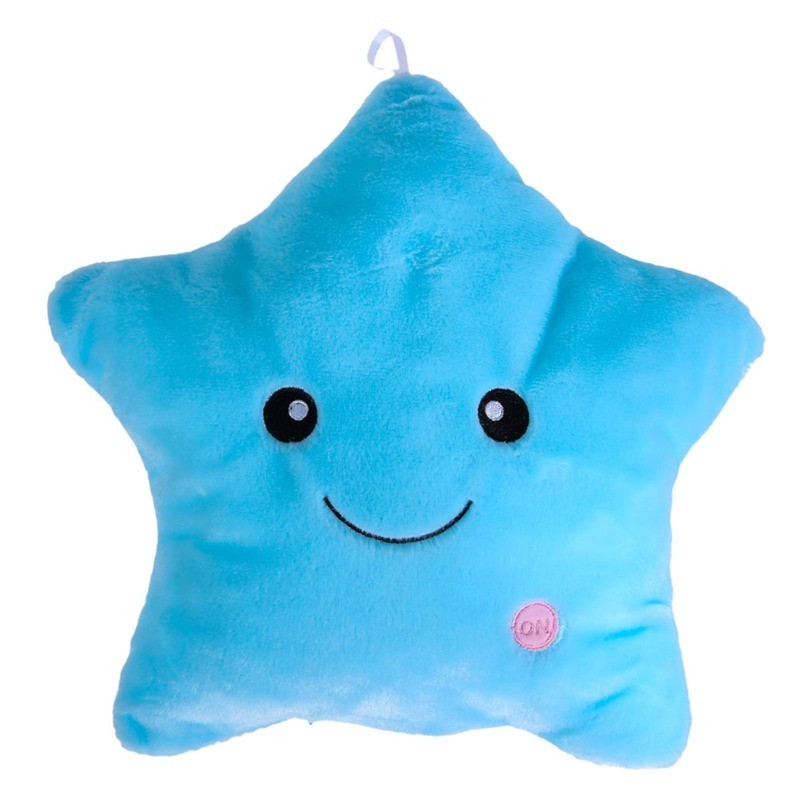 34CM Unique Toy Luminous Pillow Vivid Star Design LED Light Colorful Cushion Stars Plush Pillow Toys Gift For Kids Children Girl - Nyaabs