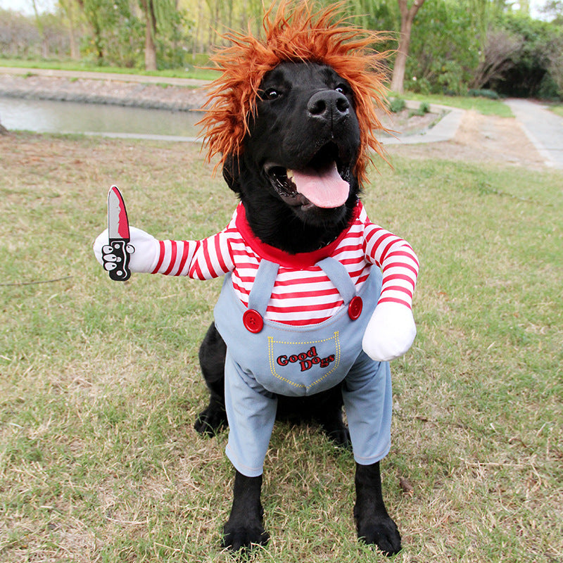 Halloween Pet Costume Pet Dog Funny Clothes Adjustable Dog Cosplay Costume Scary Costume Party Gatherings nyaabs.com