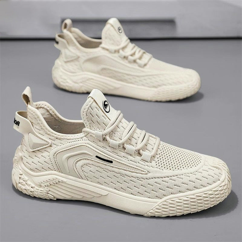 Breathable Flying Mesh Sports Shoes Casual Lightweight Lace-up Sneakers For Men - Nyaabs