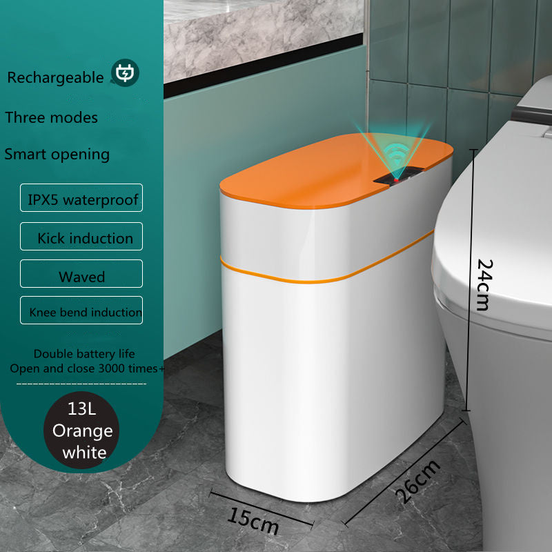 Smart Trash Can With Lid For Bedroom And Living Room Kitchen Storage Box Trash Can Induction Small Car Box Automatic Smart Dustbin Smart Trash Bin nyaabs.com