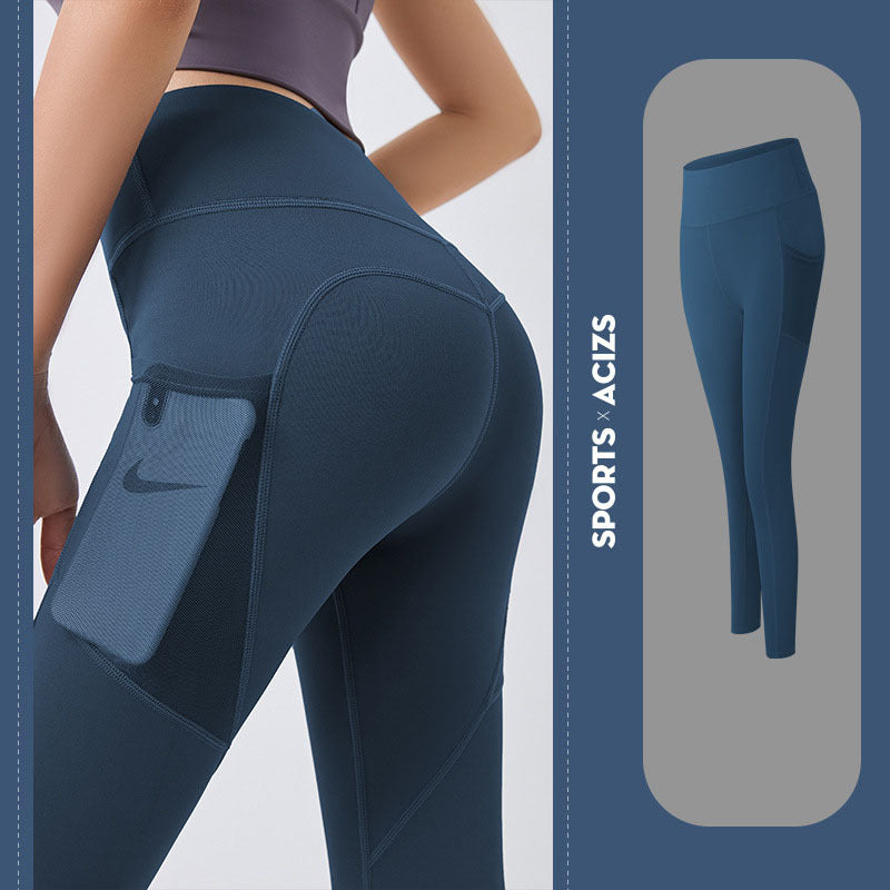 Yoga Pants Women With Pocket Leggings Sport Girl Gym Leggings Women Tummy Control Jogging Tights Female Fitness Pants - Nyaabs