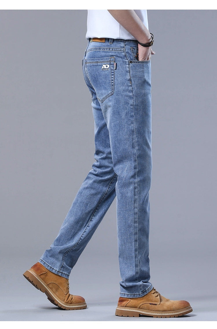 Summer Straight Loose Ice Silk Thin Jeans - Nyaabs