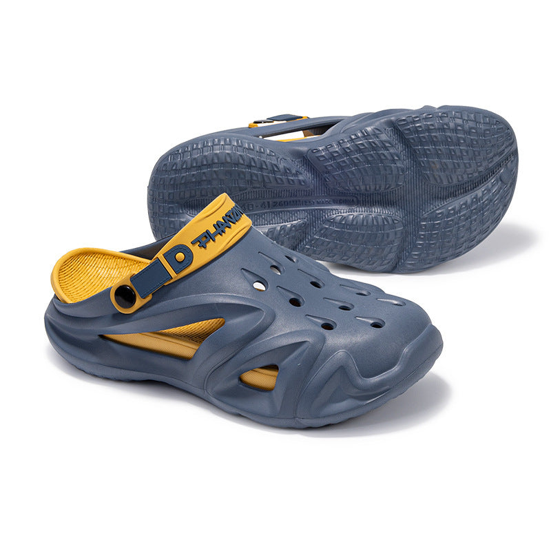 Men's Trendy Non-slip Wear-resistant Soft Bottom Toe Box For Outdoors Thick Bottom Beach Slippers nyaabs.com