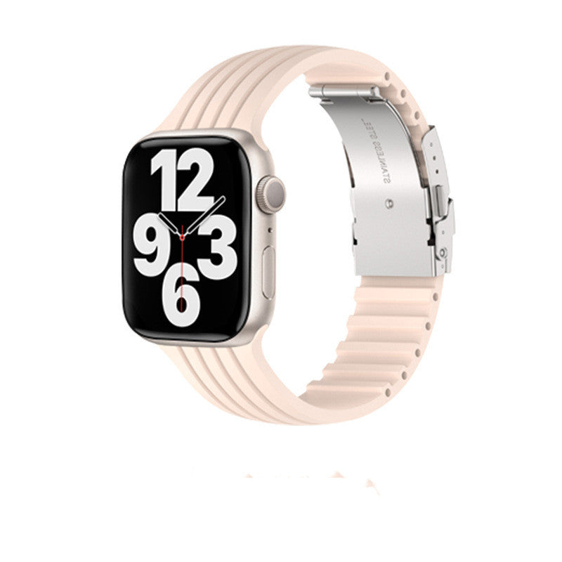 Silicone Stripe IWatch Strap For Men And Women - Nyaabs