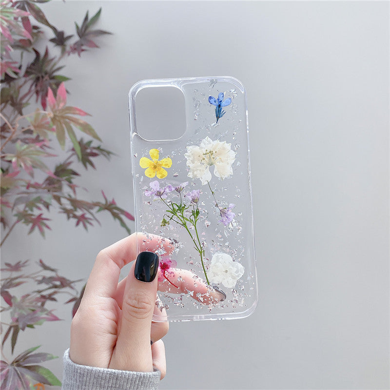 Silver Foil Dried Flowers For Mobile Phone Cases Epoxy Transparent - Nyaabs