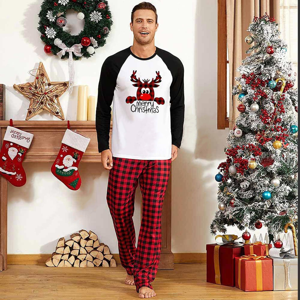 Family Christmas Pajamas Matching Sets Christmas Sleepwear Parent-Child Pjs Outfit For Christmas Holiday Xmas Party - Nyaabs