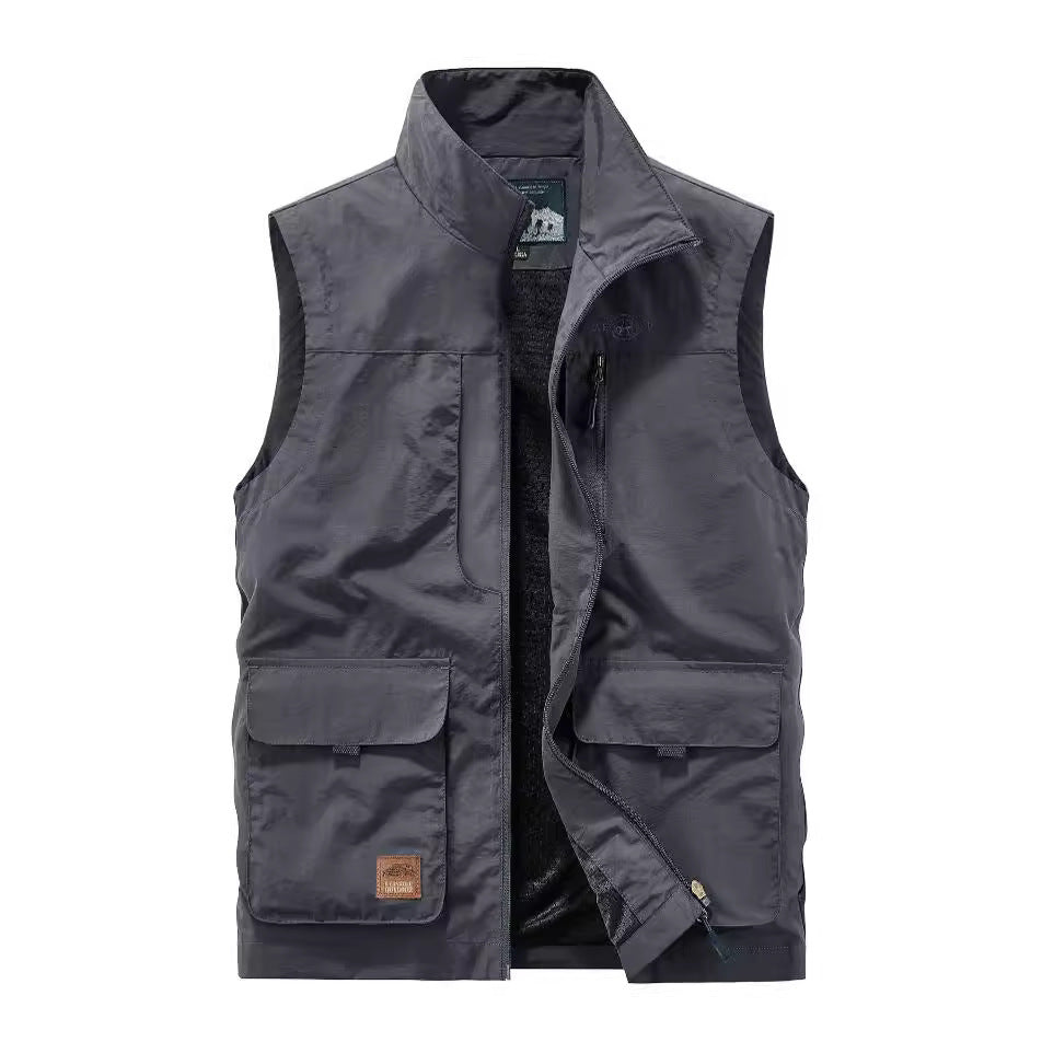 Outdoor Tourism Multi-pocket Work Pants Vest Jacket nyaabs.com