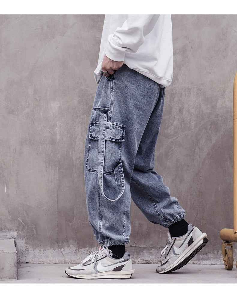 Overalls Men's Loose Carrot Trousers Jeans Casual - Nyaabs