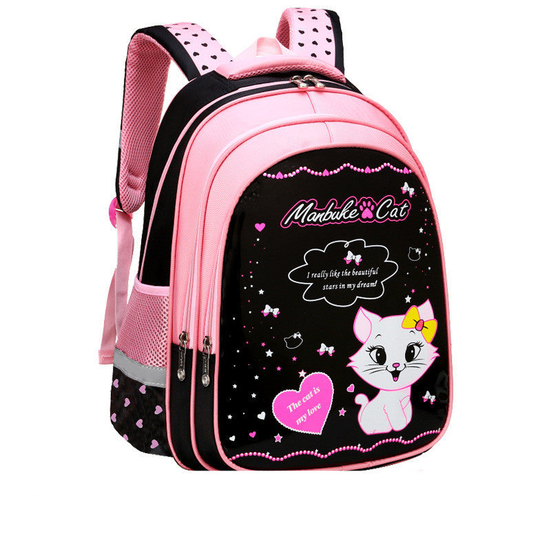 Kids School Cute Cat Print Backpack - Nyaabs