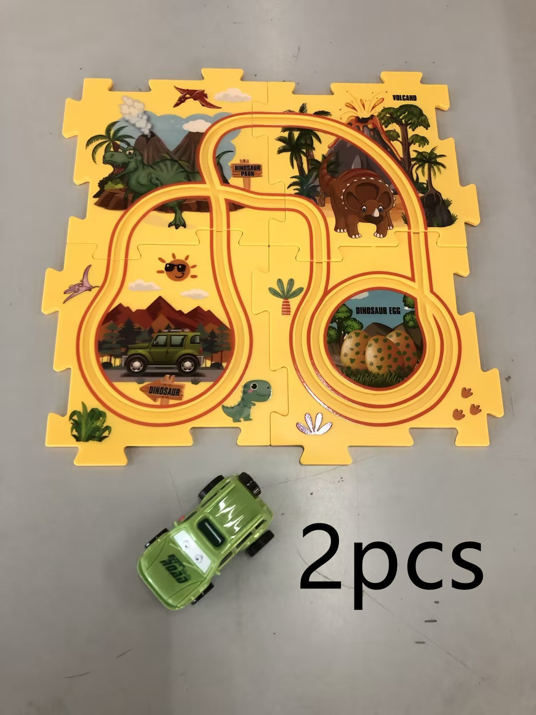 Children Puzzle Electric Railroad Speeder DIY Assembly Electric Car Automatic Rail City Scene Construction Education Toy Gift - Nyaabs