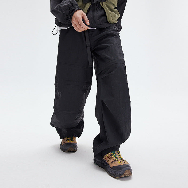 Men's Spring And Summer Wear Pleated Straight Outdoor Sports Casual Pants - Nyaabs