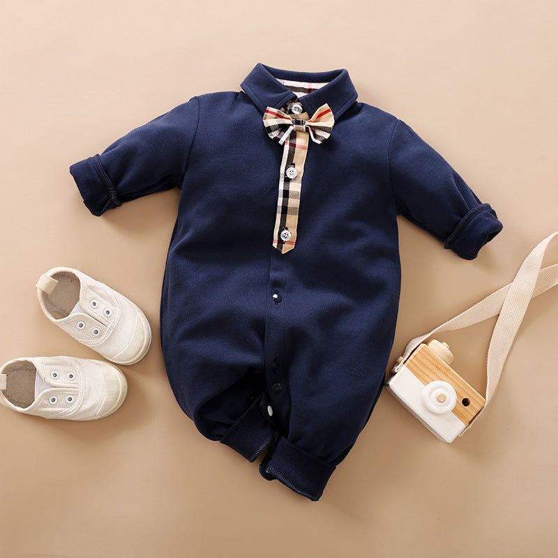 Gentleman's Baby Clothes, Long-sleeved Baby Clothes, Gentleman's Romper - Nyaabs