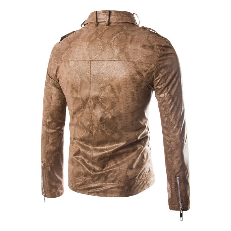 Men's Sports Wear Leather Coats - Nyaabs