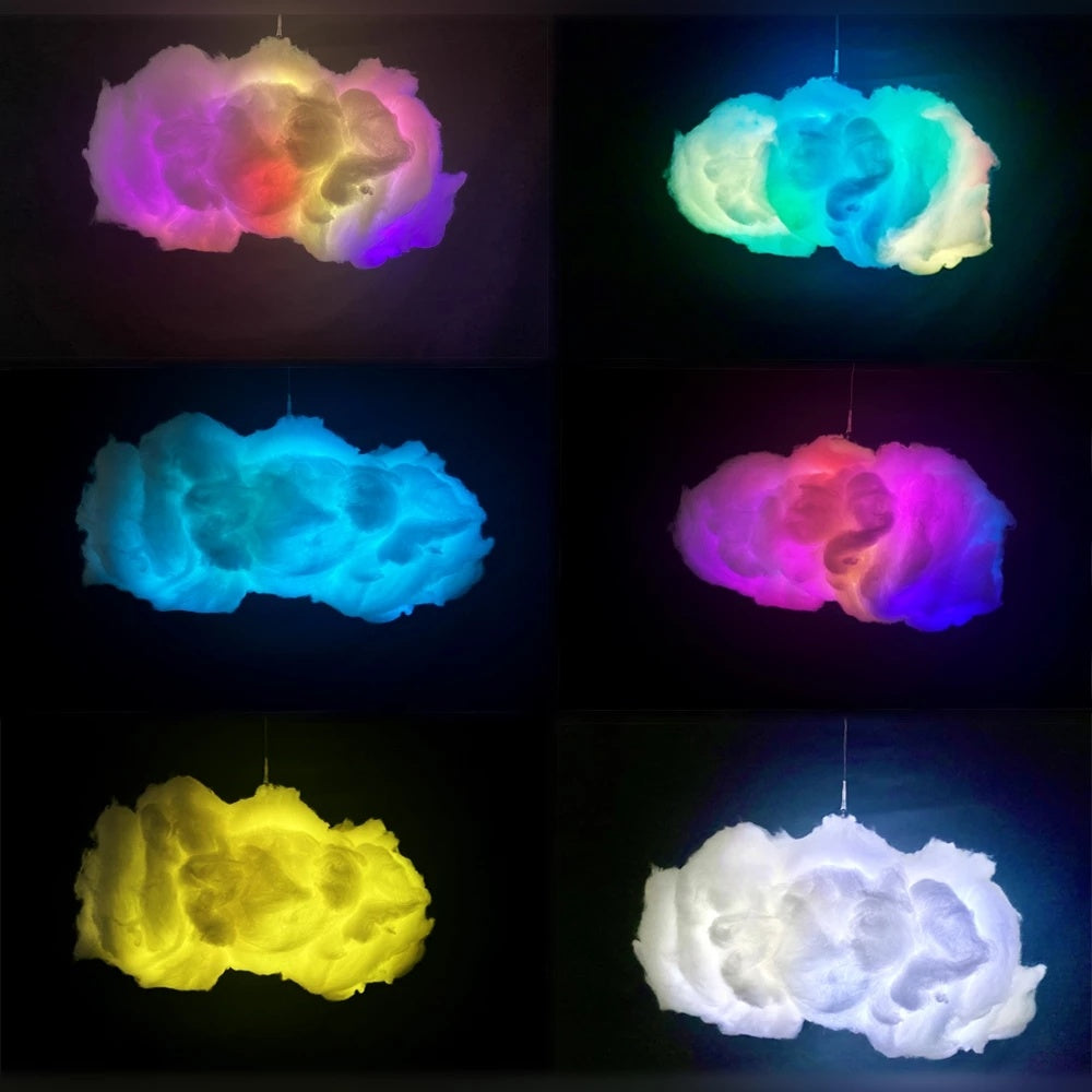 USB Cloud Light APP Control Music Synchronization 3D RGBIC Ambient Light Lightning Simulation Clouds Bedroom Room Light nyaabs.com