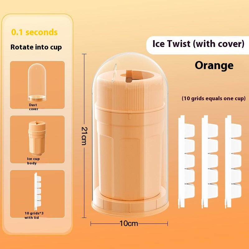 Twisting Ice Cup Rotating Release Ice Cube Trays Rotation With Cover Ice Block Mold For Freezer Home Refrigerator Storage - Nyaabs