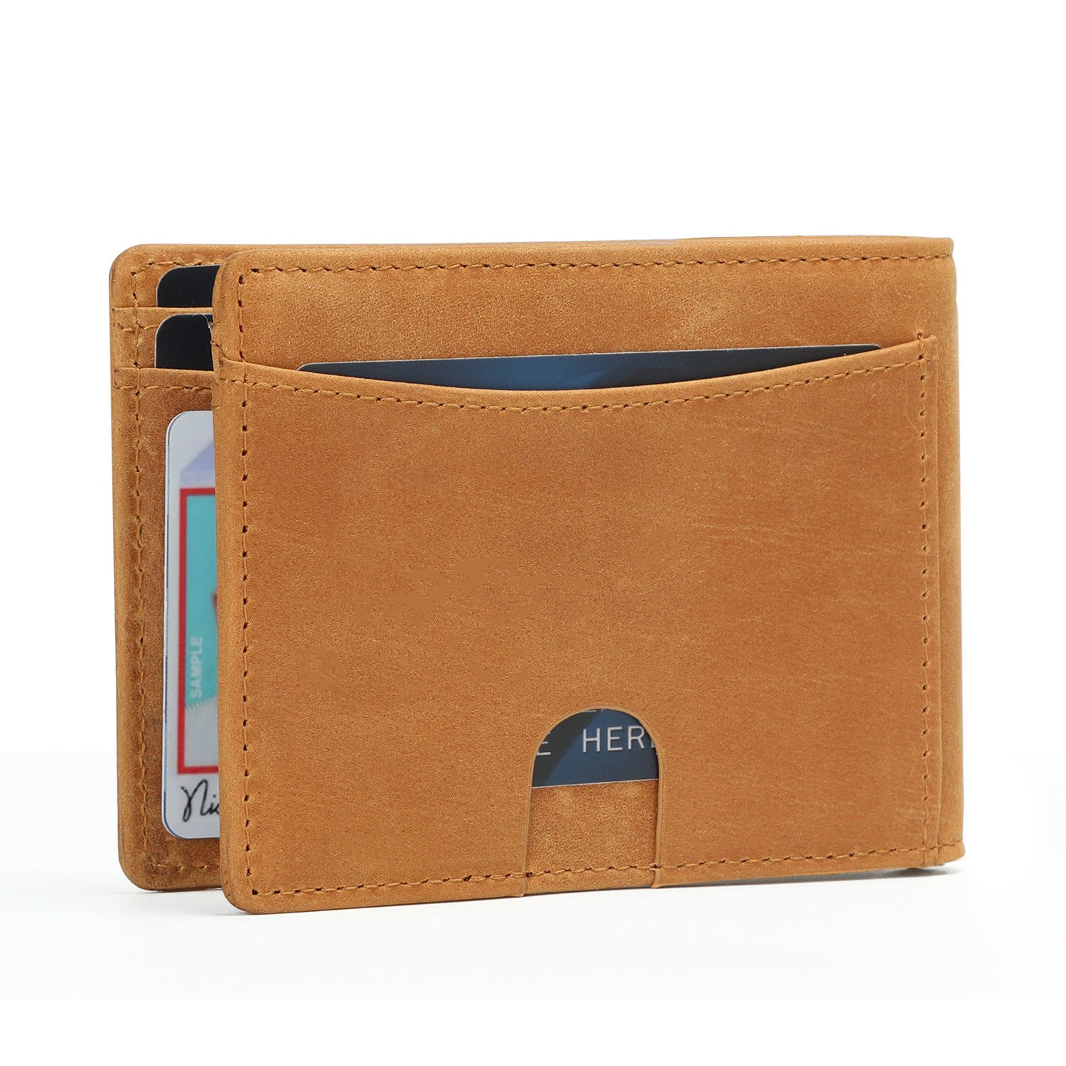 Anti-theft Brush Genuine Leather Men's Wallet - Nyaabs