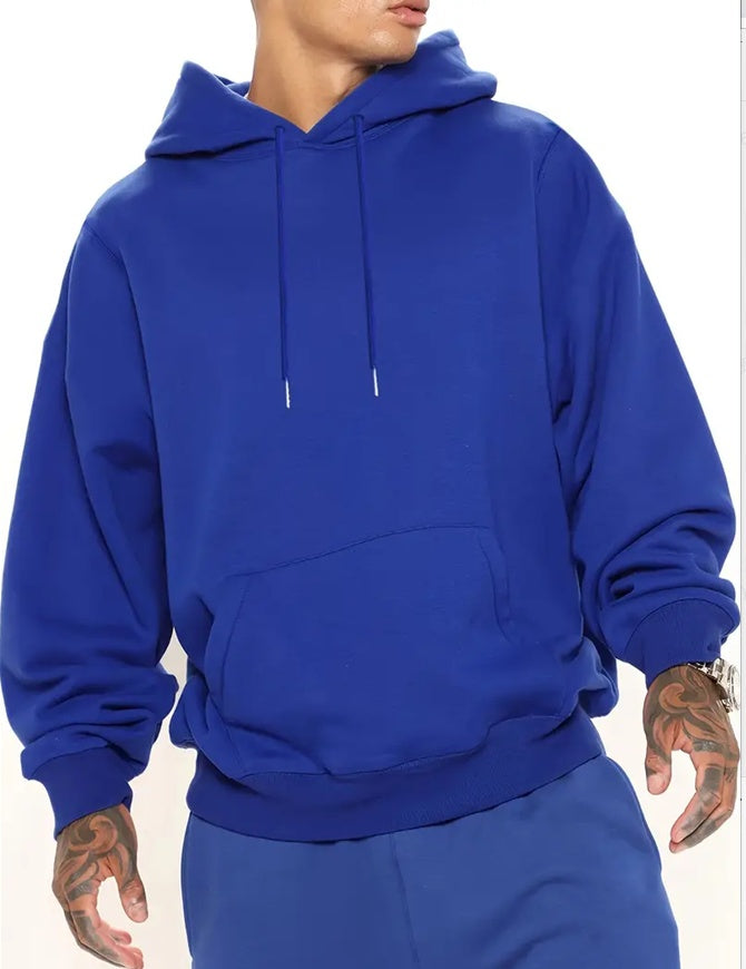 Men's Solid Color Hooded Jumper - Nyaabs