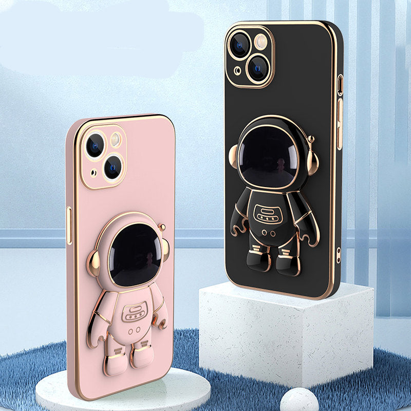 3D Astronaut Phone Case Anti-Drop Electroplating Bracket - Nyaabs