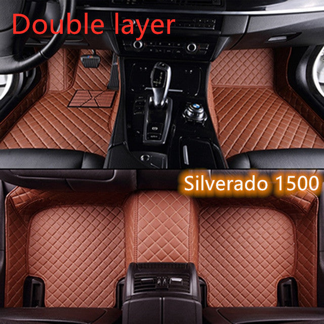 Fully Surrounded Car Leather Floor Mat Pad All Weather Protection - Nyaabs