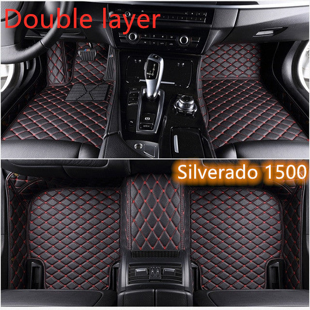 Fully Surrounded Car Leather Floor Mat Pad All Weather Protection - Nyaabs