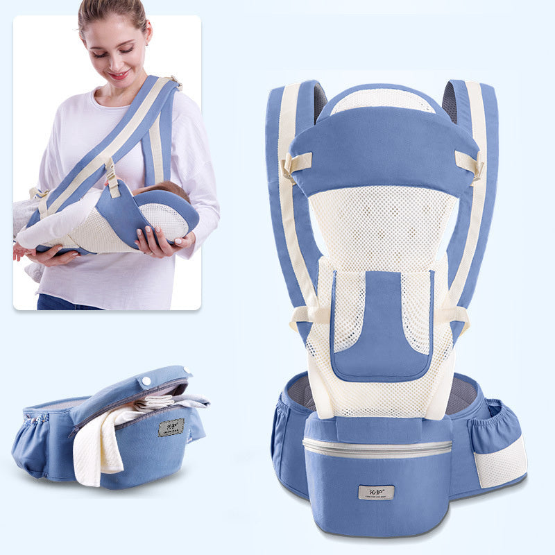 Ergonomic Baby Carrier Infant Baby Hipseat Carrier 3 In 1 Front Facing Ergonomic Kangaroo Baby Wrap Sling - Nyaabs