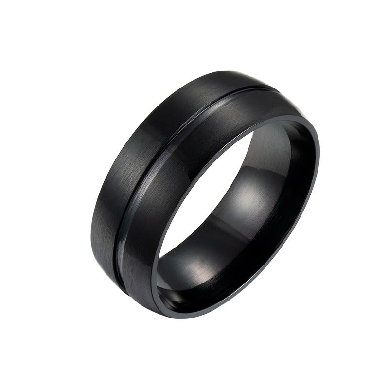 Stainless Steel Ring Black For Men - Nyaabs