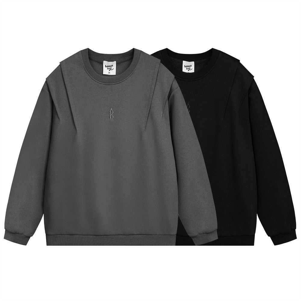 Fashion Solid Color Loose Sweater Men - Nyaabs