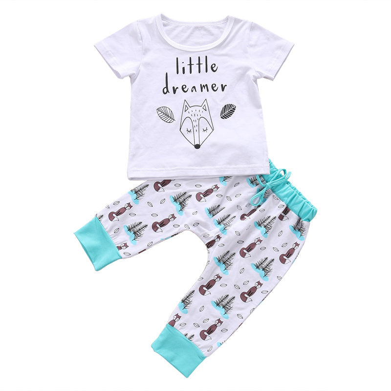 Newborn Baby Clothes Set T-shirt Tops+Pants Little Boys and Girls Outfits - Nyaabs