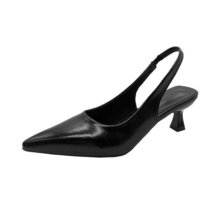 Women's Pointed Toe Mid Heel Elastic Sleeve High Heels nyaabs.com