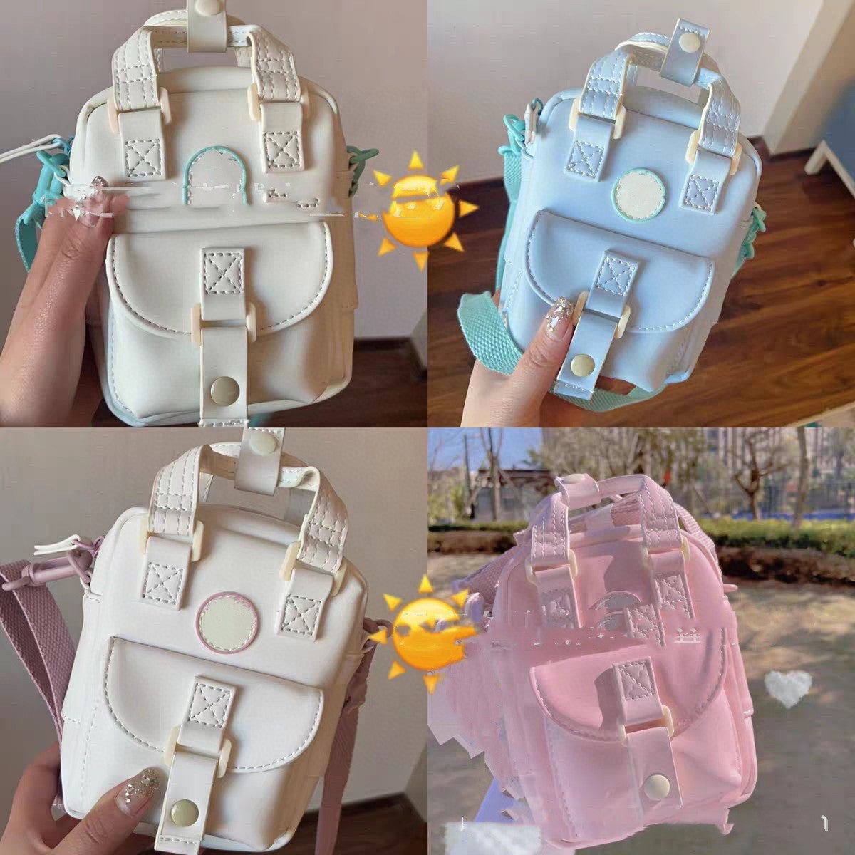 New Color-changing Mini Crossbody Bag Donut Macaron Shoulder Bag For Child - Nyaabs