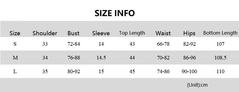 Women's New Round Neck Short Sleeve T-shirt Slim Fit Hip Raise Trousers Two-piece Set - Nyaabs