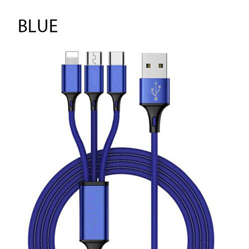 3 In 1 USB Cable For 'IPhone XS Max XR X 8 7 Charging Charger Micro USB Cable For Android USB TypeC Mobile Phone Cables - Nyaabs