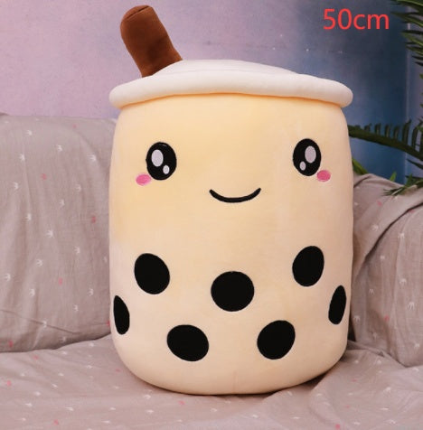 Cute Fruit Drink Plush Stuffed Soft Strawberry Milk Tea Plush Boba Tea Cup Toy Bubble Tea Pillow Cushion Kids Gift - Nyaabs