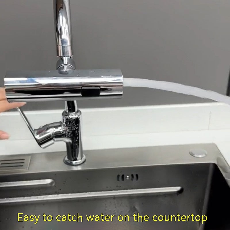 Kitchen Faucet Waterfall Outlet Splash Proof Universal Rotating Bubbler Multifunctional Water Nozzle Extension Kitchen Gadgets nyaabs.com