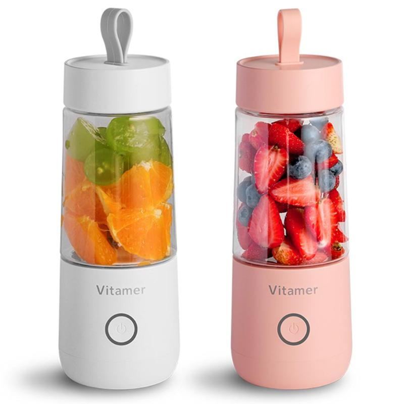 350ml Portable Blender Juicer Electric USB Rechargeable Mixer Smoothie Slushy Cup Juice Blender Bottle USB Charging Kitchen Gadgets nyaabs.com