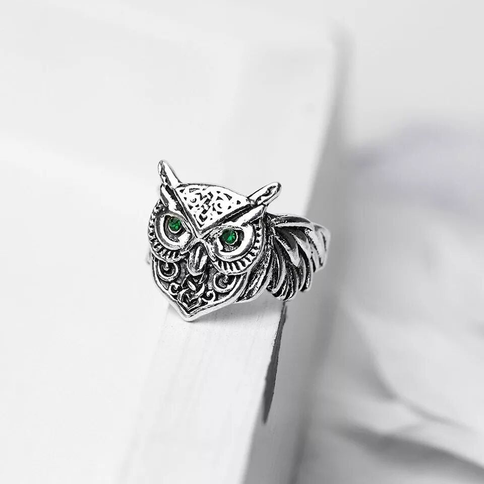 Animal Owl Ring Men And Women Pass - Nyaabs