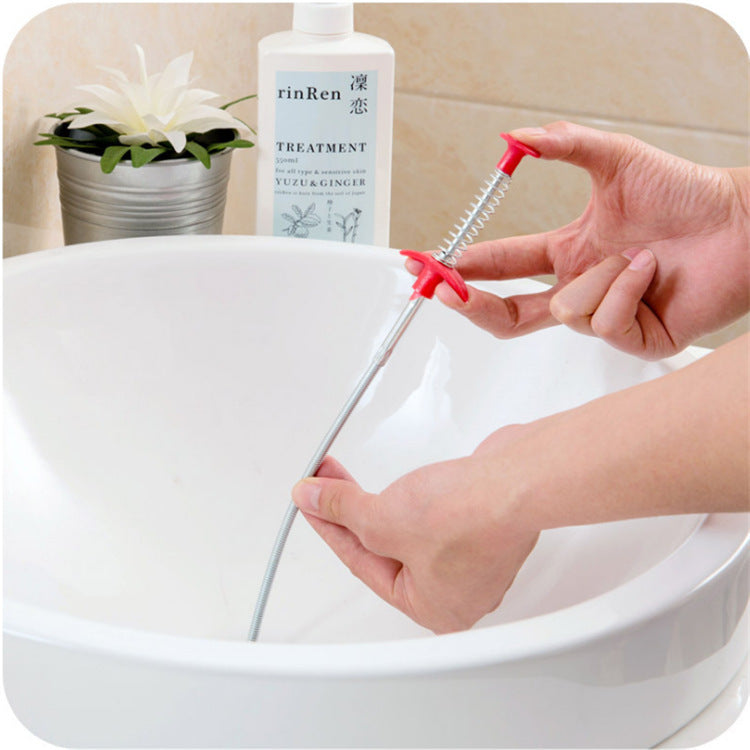 60CM Sewer Dredger Spring Pipe Dredging Tool Household Hair Cleaner Drain Clog Remover Cleaning Tools Household For Kitchen Sink Kitchen Gadgets - Nyaabs