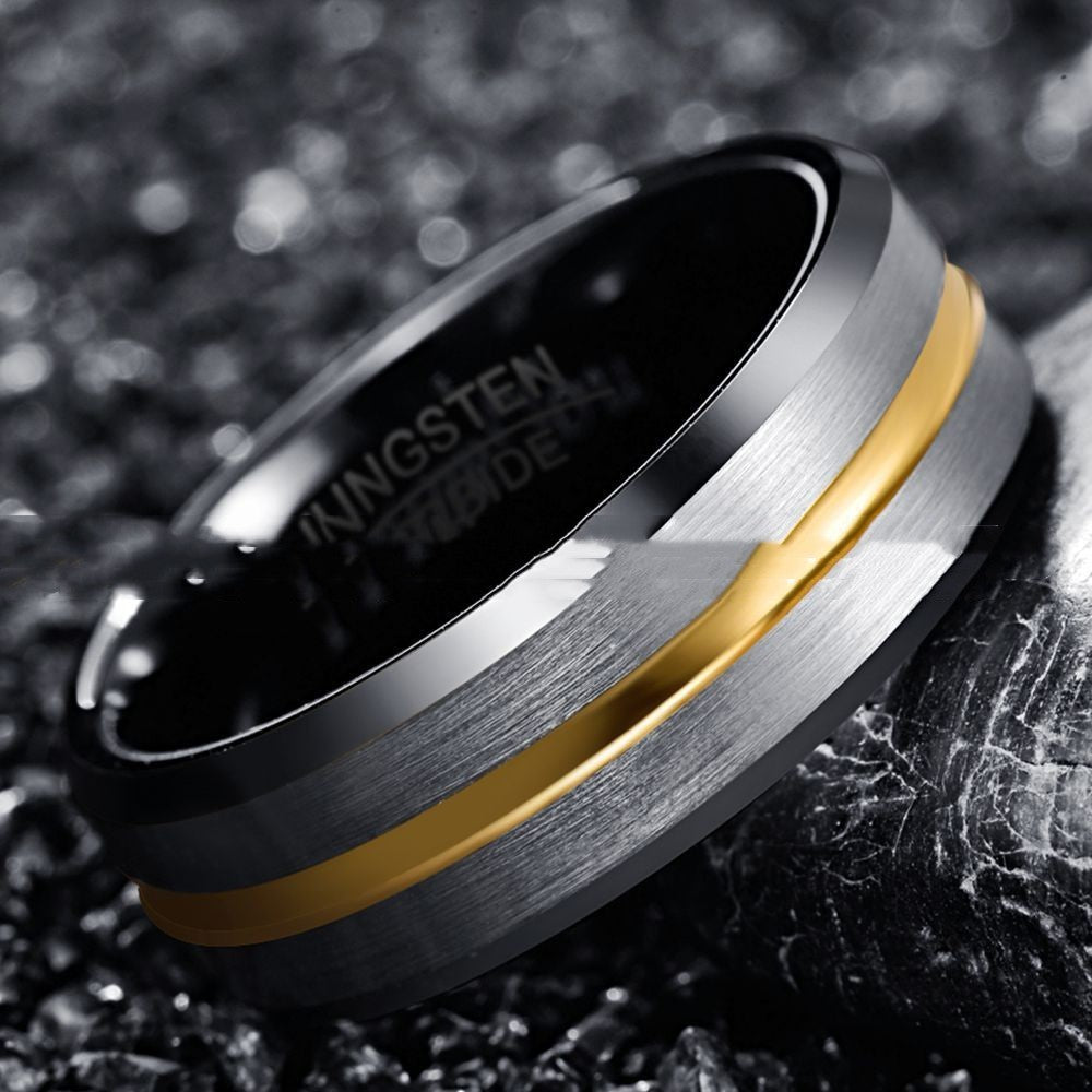 Frosted Surface Tungsten Ring Men - Nyaabs