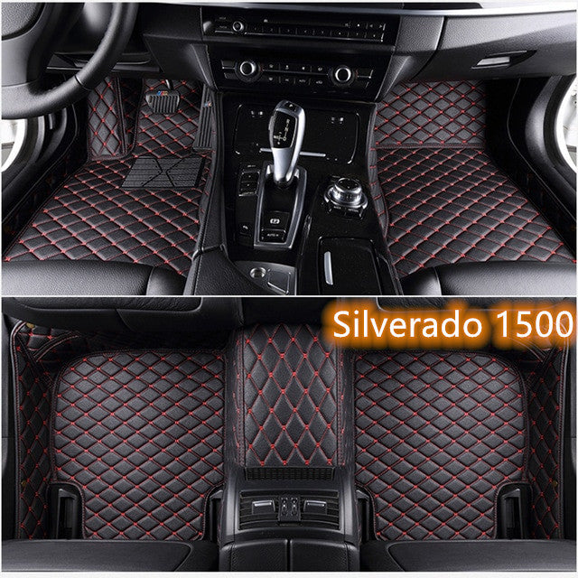 Fully Surrounded Car Leather Floor Mat Pad All Weather Protection - Nyaabs