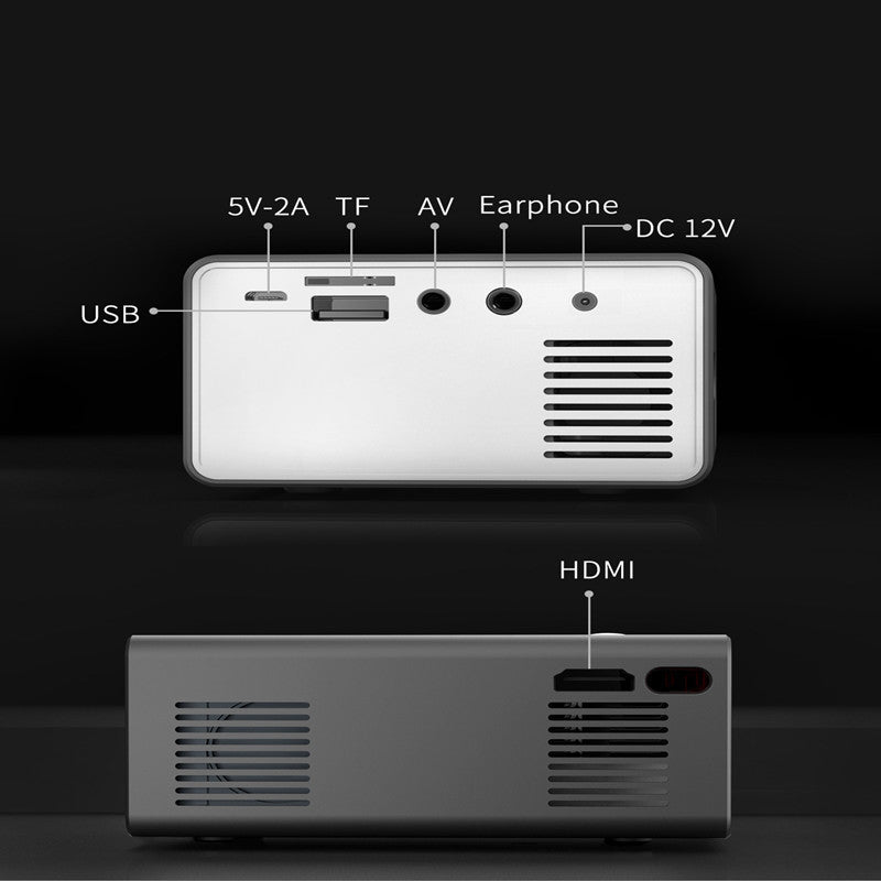 Home Office T300 Projector HD 1080P Miniature Mini Projector nyaabs.com