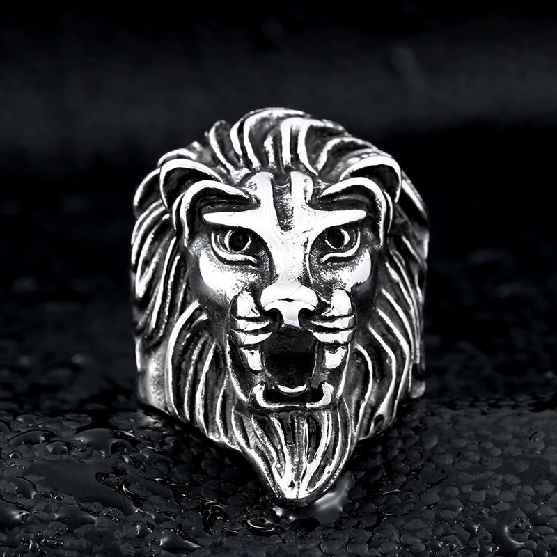 Animal Ring Titanium Steel Vintage Men - Nyaabs