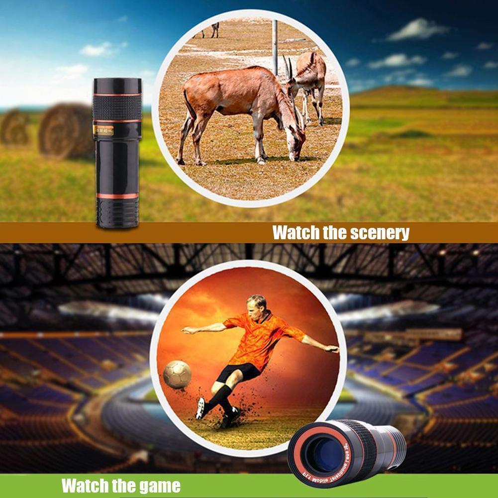 HD 8X Clip On Optical Zoom Telescope Camera Lens For Universal Mobile Cell Phone - Nyaabs