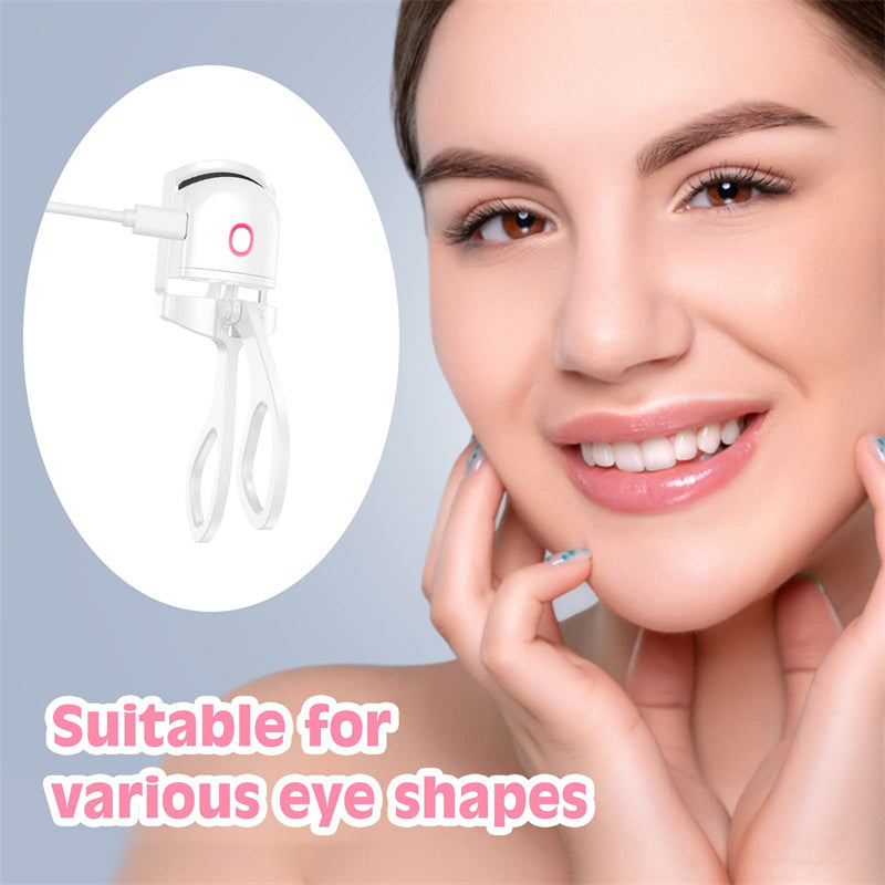 Heated Eyelash Curler Electric Temperature Control Mini Eyelash Curler Electric Portable Charging nyaabs.com