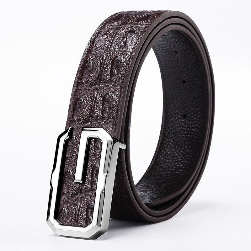 Men'S First Layer Cowhide Formal Belt - Nyaabs