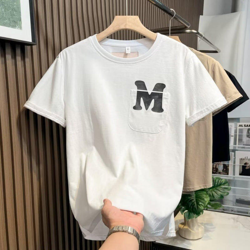 Short Sleeve Combed Cotton T-shirt Half Sleeve - Nyaabs