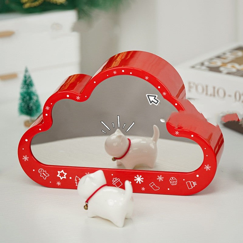 Christma New Style Assembled Building Block Toys Cloud Night Lamp Decorative Mirrors Frame LED Table Lights Creative Desk Bedroom Handmade Birthday Gifts - Nyaabs