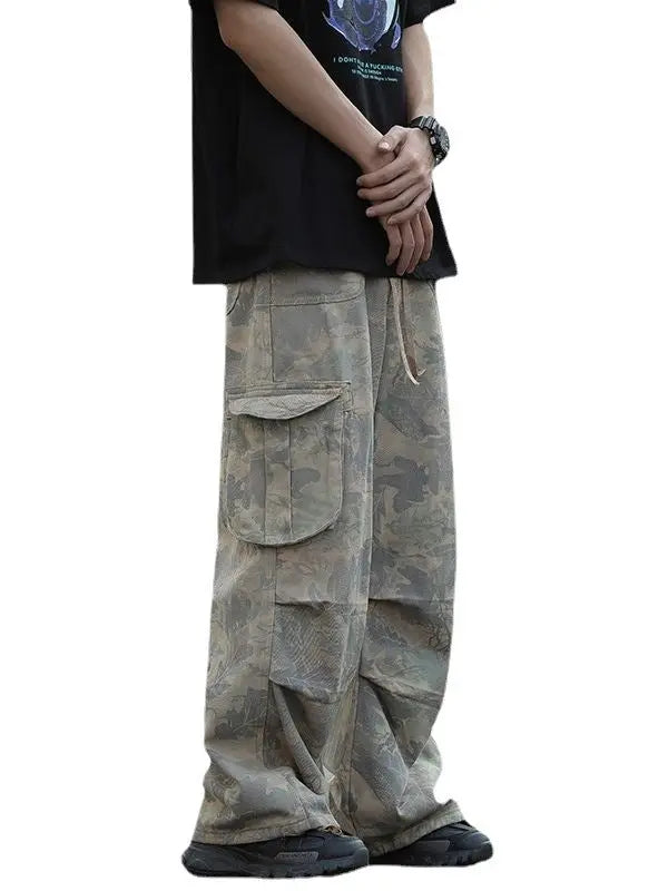 Camouflage Workwear Pants Men's Wide Leg - Nyaabs